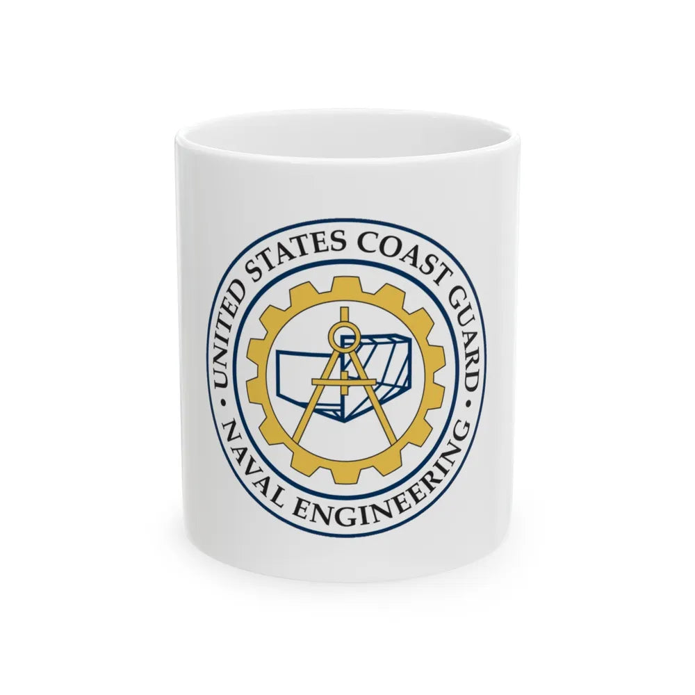 USCG Naval Engineering (U.S. Coast Guard) White Coffee Mug-11oz-Go Mug Yourself