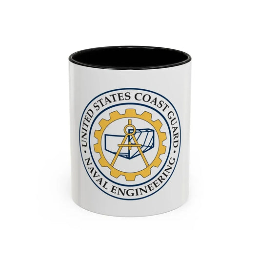 USCG Naval Engineering (U.S. Coast Guard) Accent Coffee Mug 11oz Black - Go Mug Yourself