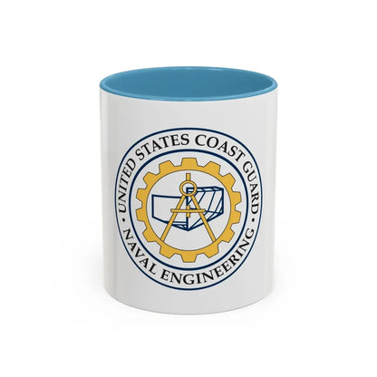 USCG Naval Engineering (U.S. Coast Guard) Accent Coffee Mug 11oz Light Blue - Go Mug Yourself