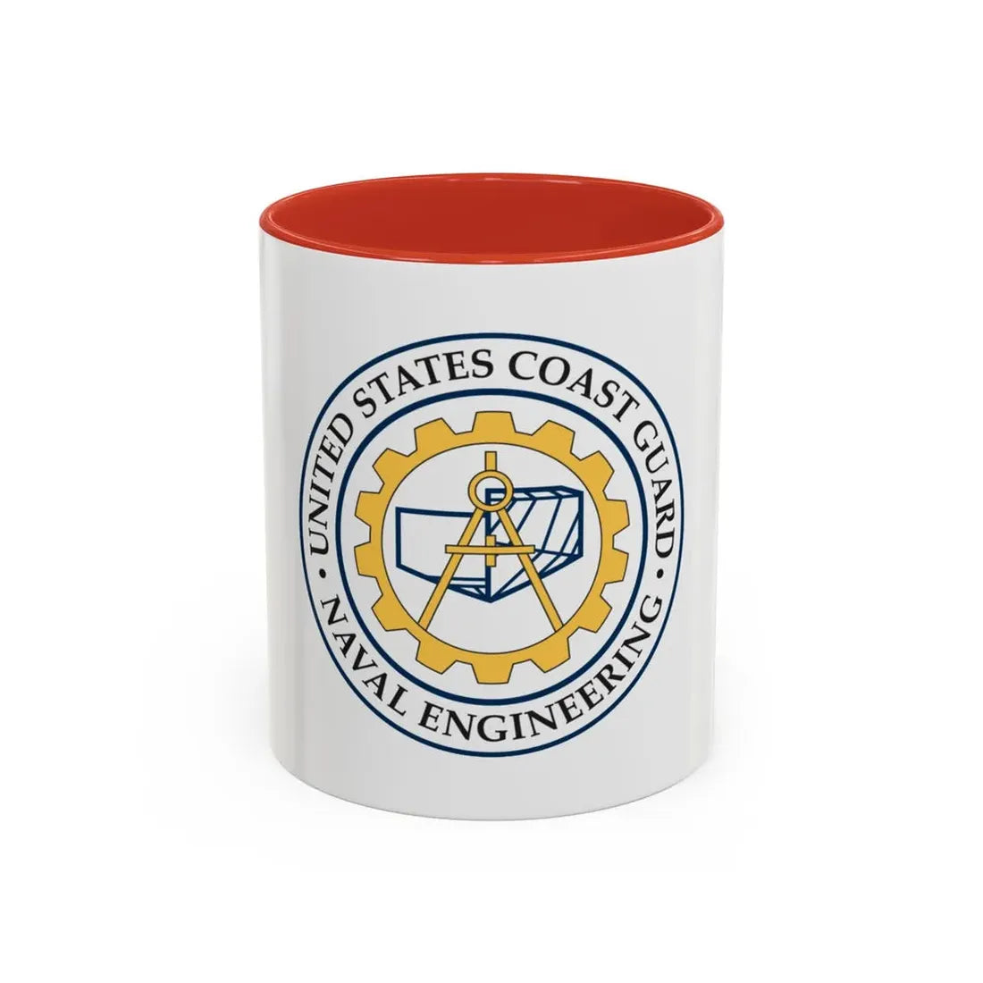 USCG Naval Engineering (U.S. Coast Guard) Accent Coffee Mug 11oz Red - Go Mug Yourself