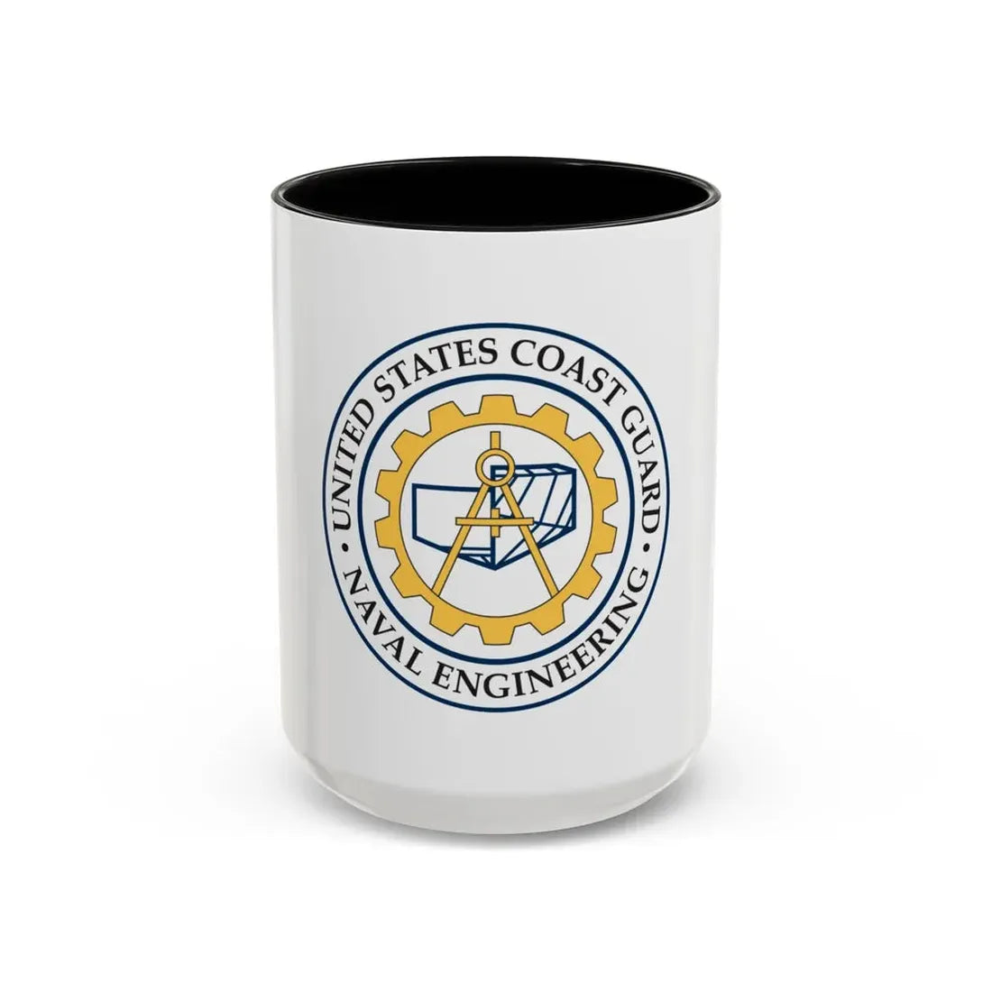 USCG Naval Engineering (U.S. Coast Guard) Accent Coffee Mug 15oz Black - Go Mug Yourself