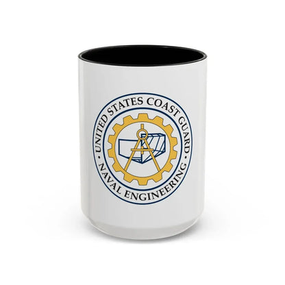 USCG Naval Engineering (U.S. Coast Guard) Accent Coffee Mug 15oz Black - Go Mug Yourself