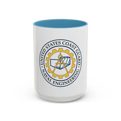 USCG Naval Engineering (U.S. Coast Guard) Accent Coffee Mug 15oz Light Blue - Go Mug Yourself