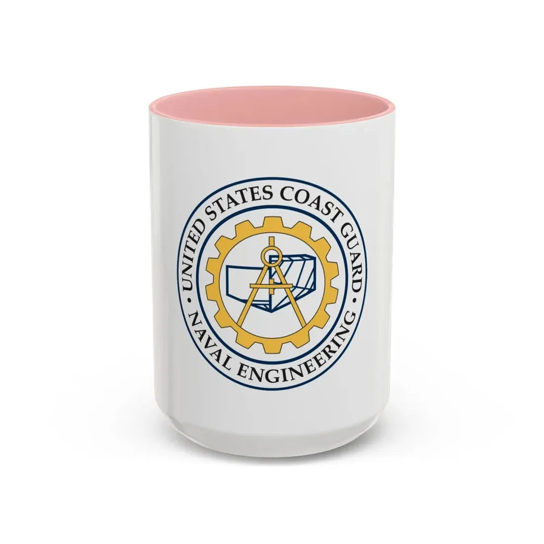 USCG Naval Engineering (U.S. Coast Guard) Accent Coffee Mug 15oz Pink - Go Mug Yourself