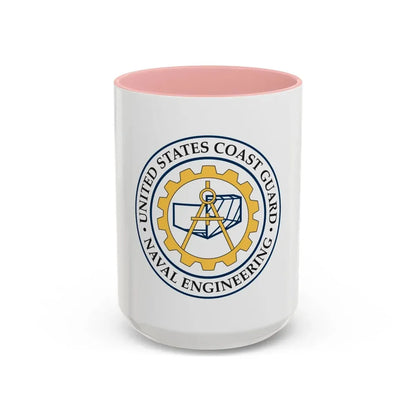 USCG Naval Engineering (U.S. Coast Guard) Accent Coffee Mug 15oz Pink - Go Mug Yourself