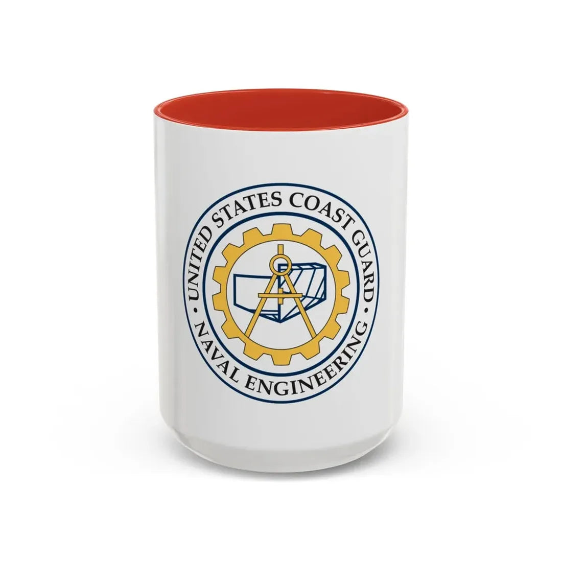 USCG Naval Engineering (U.S. Coast Guard) Accent Coffee Mug 15oz Red - Go Mug Yourself
