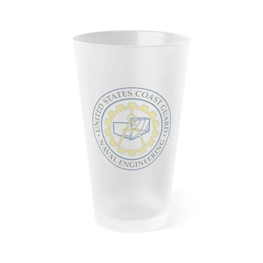 USCG Naval Engineering (U.S. Coast Guard) Frosted Pint Glass 16oz Default Title - Go Mug Yourself