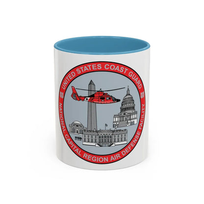 USCG NCR ADF   Nat'l Capital Reg Air Def Fac 2009 (U.S. Coast Guard) Accent Coffee Mug 11oz Light Blue - Go Mug Yourself