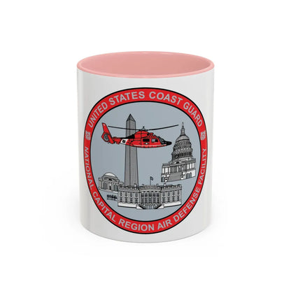 USCG NCR ADF   Nat'l Capital Reg Air Def Fac 2009 (U.S. Coast Guard) Accent Coffee Mug 11oz Pink - Go Mug Yourself