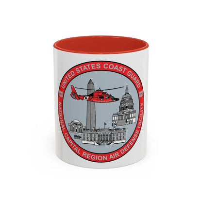 USCG NCR ADF   Nat'l Capital Reg Air Def Fac 2009 (U.S. Coast Guard) Accent Coffee Mug 11oz Red - Go Mug Yourself
