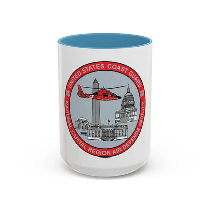 USCG NCR ADF   Nat'l Capital Reg Air Def Fac 2009 (U.S. Coast Guard) Accent Coffee Mug 15oz Light Blue - Go Mug Yourself