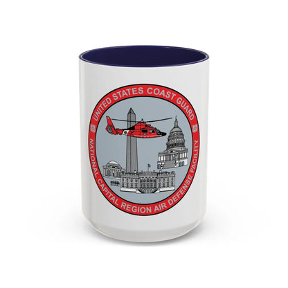 USCG NCR ADF   Nat'l Capital Reg Air Def Fac 2009 (U.S. Coast Guard) Accent Coffee Mug 15oz Navy - Go Mug Yourself