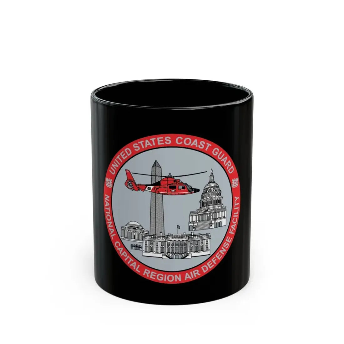 USCG NCR ADF   Nat'l Capital Reg Air Def Fac 2009 (U.S. Coast Guard) Black Coffee Mug 11oz - Go Mug Yourself
