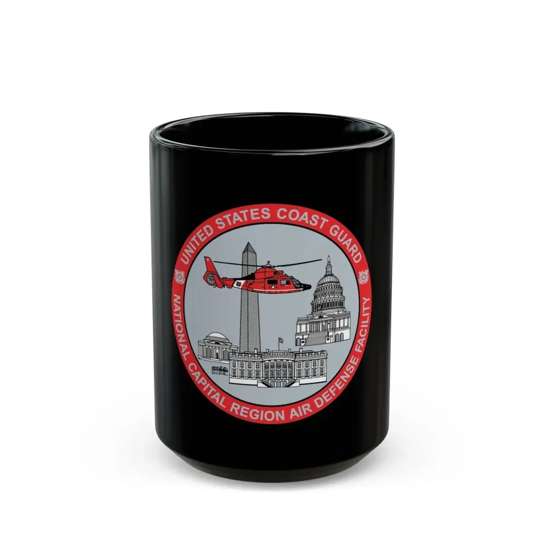 USCG NCR ADF   Nat'l Capital Reg Air Def Fac 2009 (U.S. Coast Guard) Black Coffee Mug 15oz - Go Mug Yourself