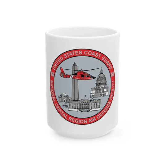 USCG NCR ADF   Nat'l Capital Reg Air Def Fac 2009 (U.S. Coast Guard) White Coffee Mug 15oz - Go Mug Yourself