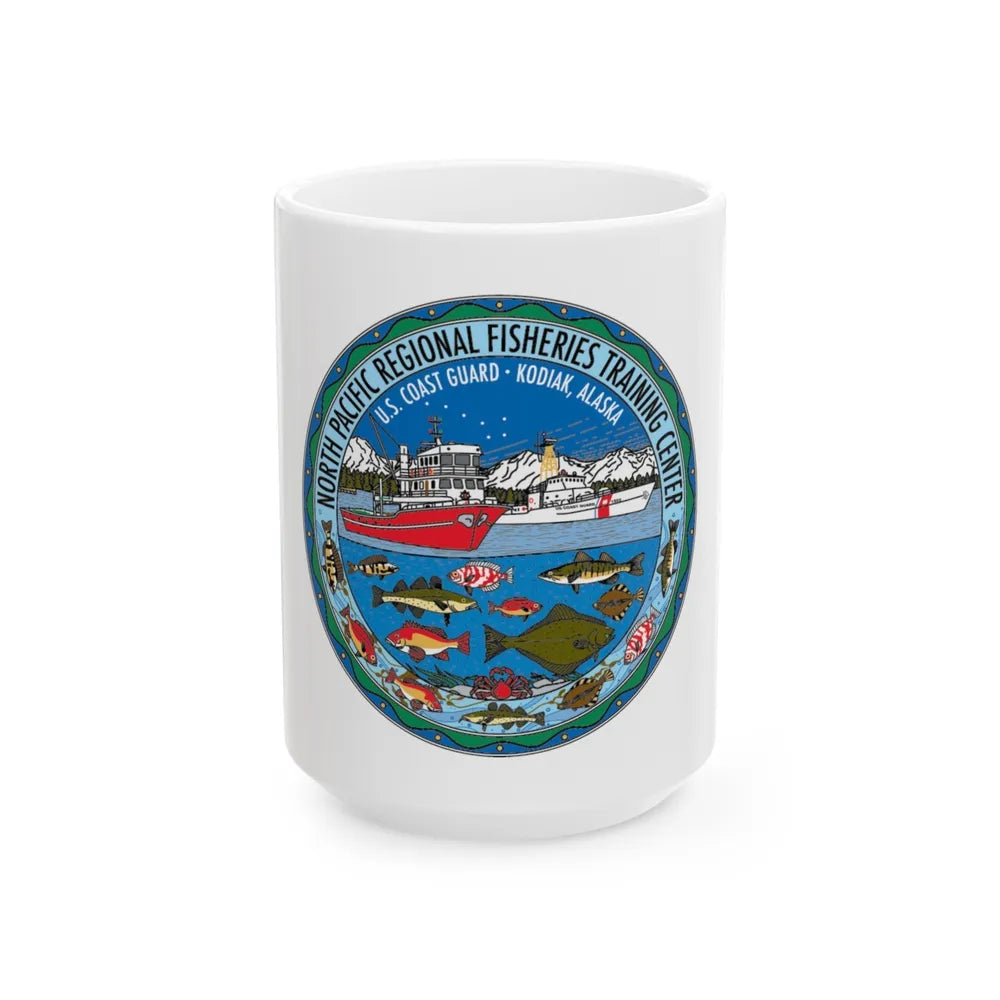 USCG NPRFTC Kodiak Alaska 2005 (U.S. Coast Guard) White Coffee Mug-15oz-Go Mug Yourself