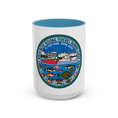USCG NPRFTC Kodiak Alaska 2005 (U.S. Coast Guard) Accent Coffee Mug 15oz Light Blue - Go Mug Yourself