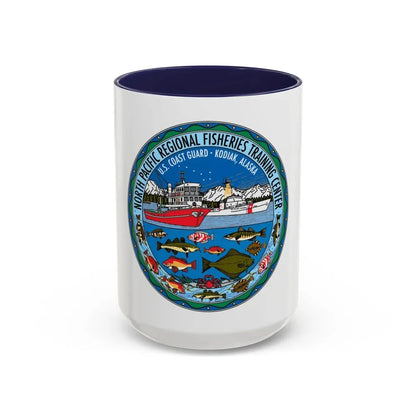 USCG NPRFTC Kodiak Alaska 2005 (U.S. Coast Guard) Accent Coffee Mug 15oz Navy - Go Mug Yourself