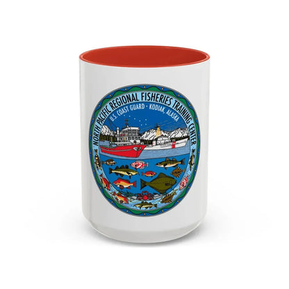 USCG NPRFTC Kodiak Alaska 2005 (U.S. Coast Guard) Accent Coffee Mug 15oz Red - Go Mug Yourself