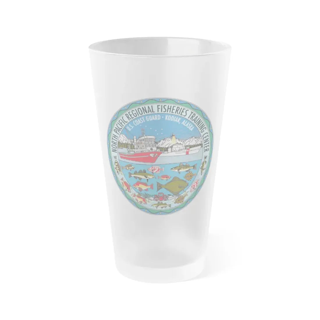 USCG NPRFTC Kodiak Alaska 2005 (U.S. Coast Guard) Frosted Pint Glass 16oz Default Title - Go Mug Yourself