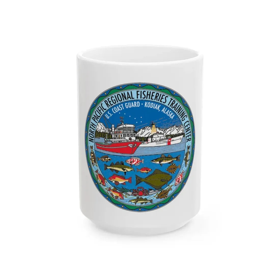 USCG NPRFTC Kodiak Alaska 2005 (U.S. Coast Guard) White Coffee Mug 15oz - Go Mug Yourself