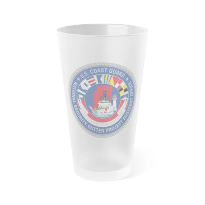 USCG NSCPRO (U.S. Coast Guard) Frosted Pint Glass 16oz-Go Mug Yourself