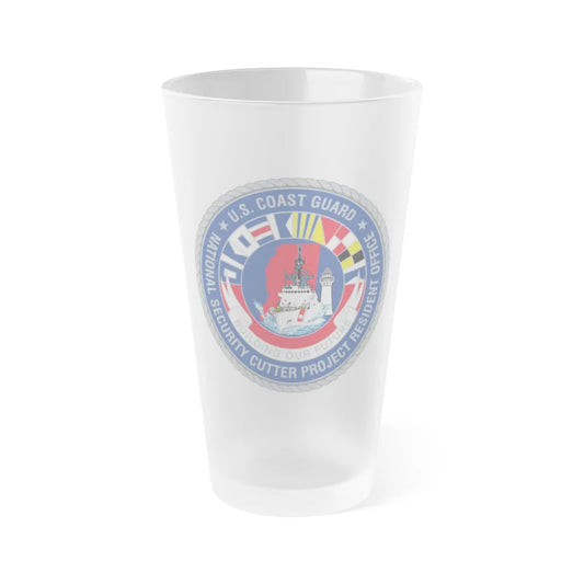 USCG NSCPRO (U.S. Coast Guard) Frosted Pint Glass 16oz-Go Mug Yourself