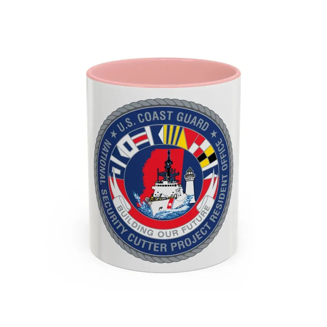 USCG NSCPRO (U.S. Coast Guard) Accent Coffee Mug 11oz Pink - Go Mug Yourself