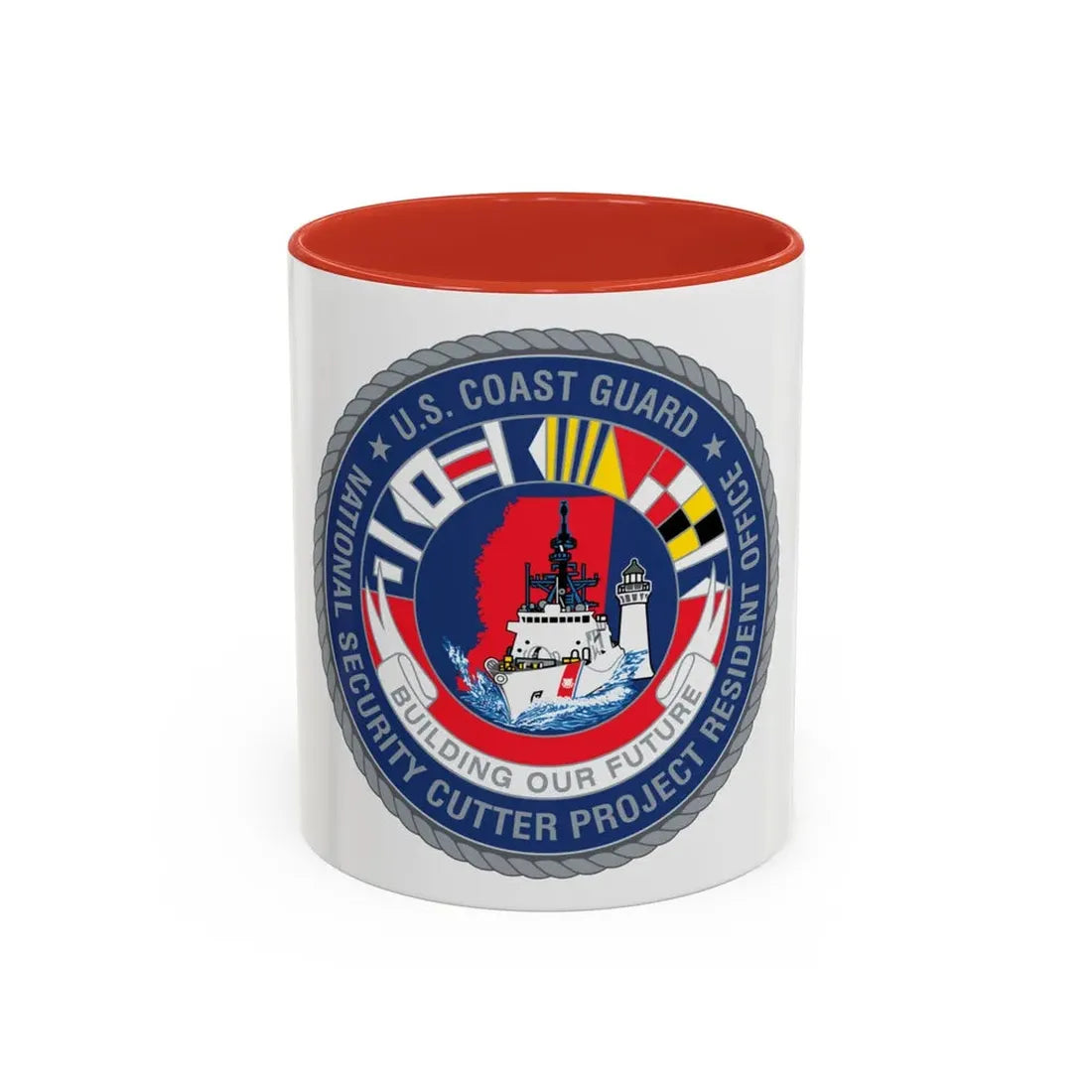 USCG NSCPRO (U.S. Coast Guard) Accent Coffee Mug 11oz Red - Go Mug Yourself