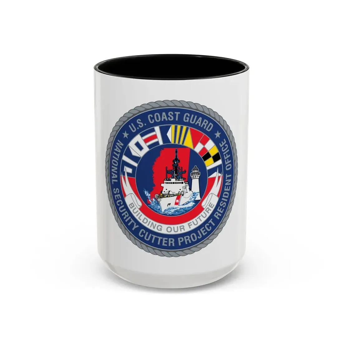 USCG NSCPRO (U.S. Coast Guard) Accent Coffee Mug 15oz Black - Go Mug Yourself