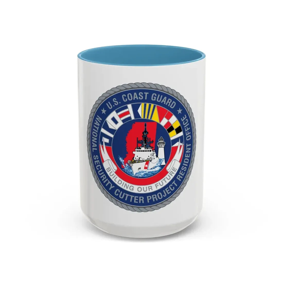 USCG NSCPRO (U.S. Coast Guard) Accent Coffee Mug 15oz Light Blue - Go Mug Yourself