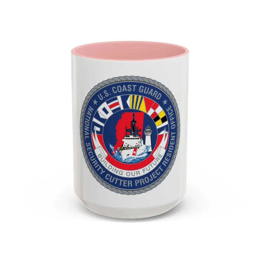 USCG NSCPRO (U.S. Coast Guard) Accent Coffee Mug 15oz Pink - Go Mug Yourself