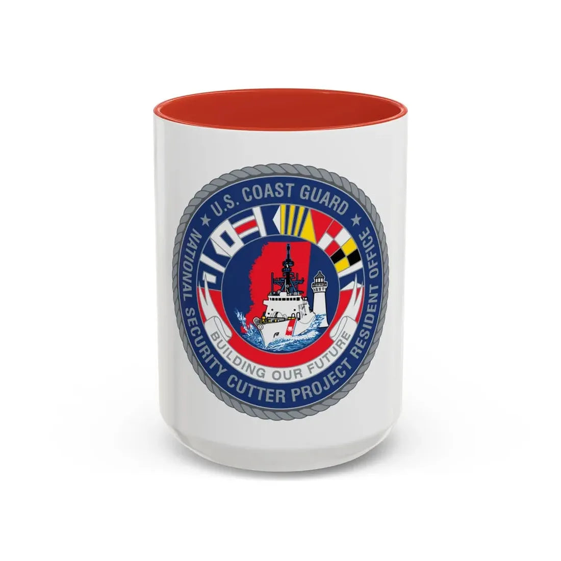 USCG NSCPRO (U.S. Coast Guard) Accent Coffee Mug 15oz Red - Go Mug Yourself