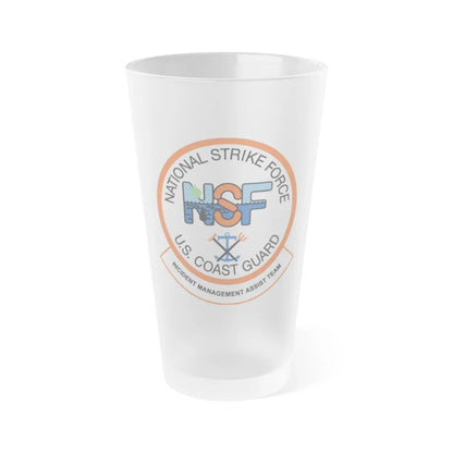 USCG NSF Incident Management Assist Team (U.S. Coast Guard) Frosted Pint Glass 16oz-Go Mug Yourself