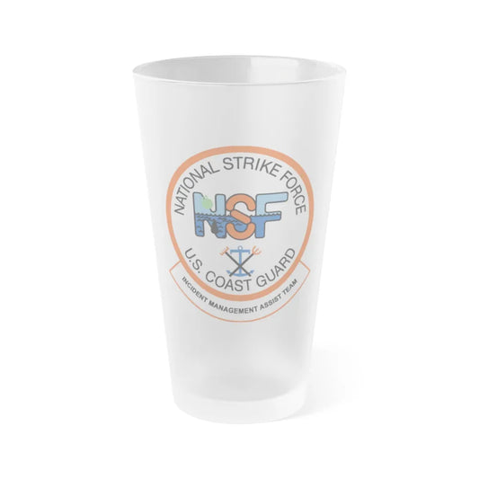 USCG NSF Incident Management Assist Team (U.S. Coast Guard) Frosted Pint Glass 16oz-Go Mug Yourself