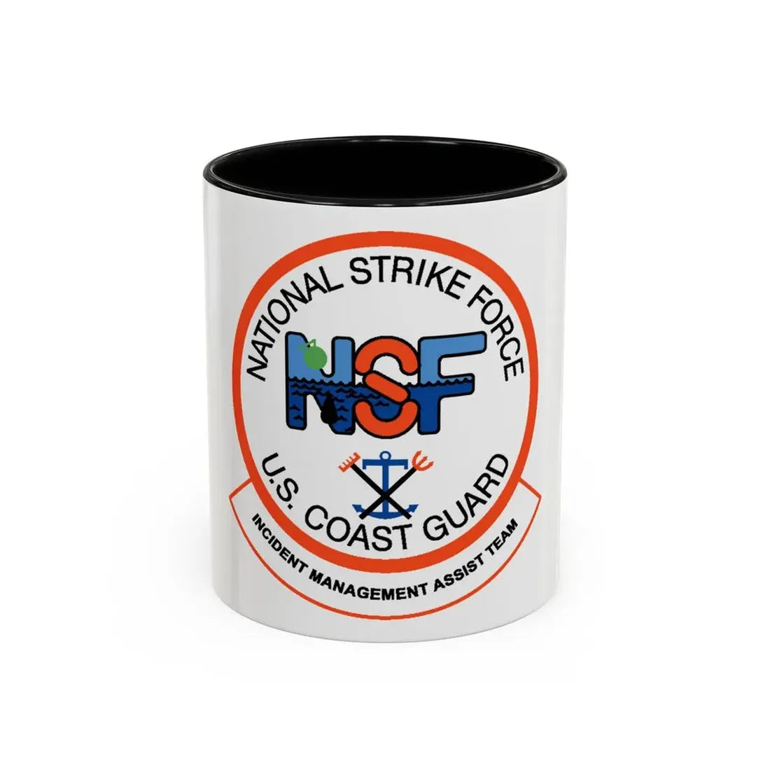 USCG NSF Incident Management Assist Team (U.S. Coast Guard) Accent Coffee Mug 11oz Black - Go Mug Yourself