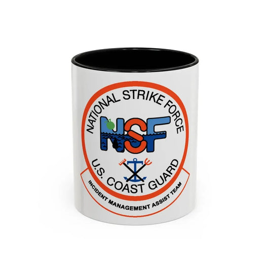 USCG NSF Incident Management Assist Team (U.S. Coast Guard) Accent Coffee Mug 11oz Black - Go Mug Yourself