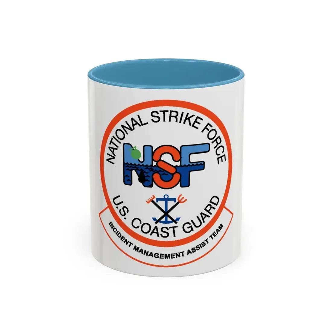 USCG NSF Incident Management Assist Team (U.S. Coast Guard) Accent Coffee Mug 11oz Light Blue - Go Mug Yourself