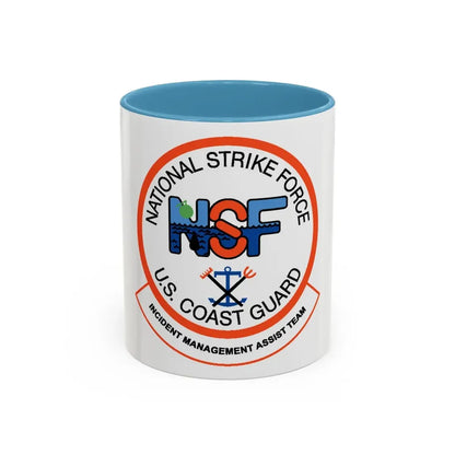 USCG NSF Incident Management Assist Team (U.S. Coast Guard) Accent Coffee Mug 11oz Light Blue - Go Mug Yourself