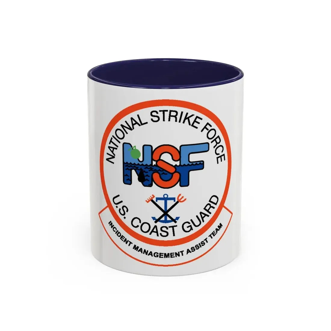 USCG NSF Incident Management Assist Team (U.S. Coast Guard) Accent Coffee Mug 11oz Navy - Go Mug Yourself