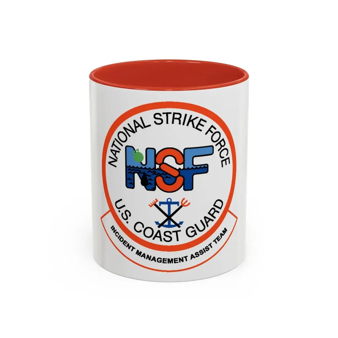 USCG NSF Incident Management Assist Team (U.S. Coast Guard) Accent Coffee Mug 11oz Red - Go Mug Yourself