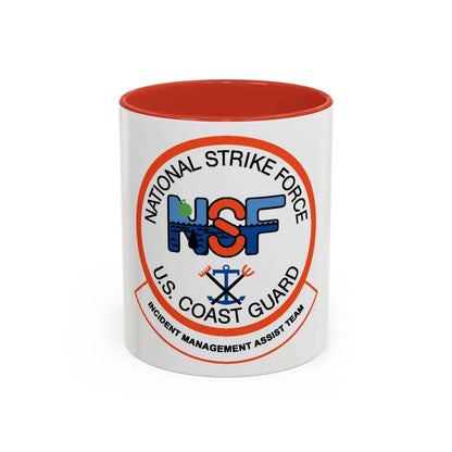 USCG NSF Incident Management Assist Team (U.S. Coast Guard) Accent Coffee Mug 11oz Red - Go Mug Yourself