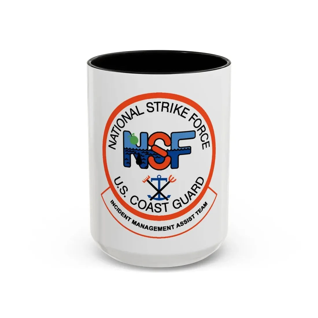 USCG NSF Incident Management Assist Team (U.S. Coast Guard) Accent Coffee Mug 15oz Black - Go Mug Yourself