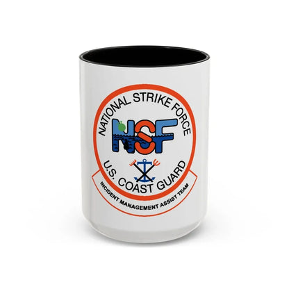 USCG NSF Incident Management Assist Team (U.S. Coast Guard) Accent Coffee Mug 15oz Black - Go Mug Yourself