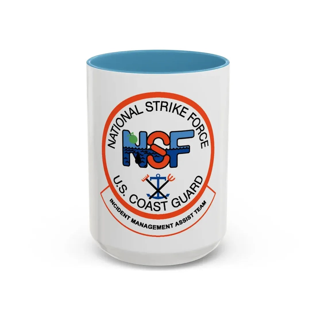 USCG NSF Incident Management Assist Team (U.S. Coast Guard) Accent Coffee Mug 15oz Light Blue - Go Mug Yourself