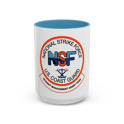USCG NSF Incident Management Assist Team (U.S. Coast Guard) Accent Coffee Mug 15oz Light Blue - Go Mug Yourself