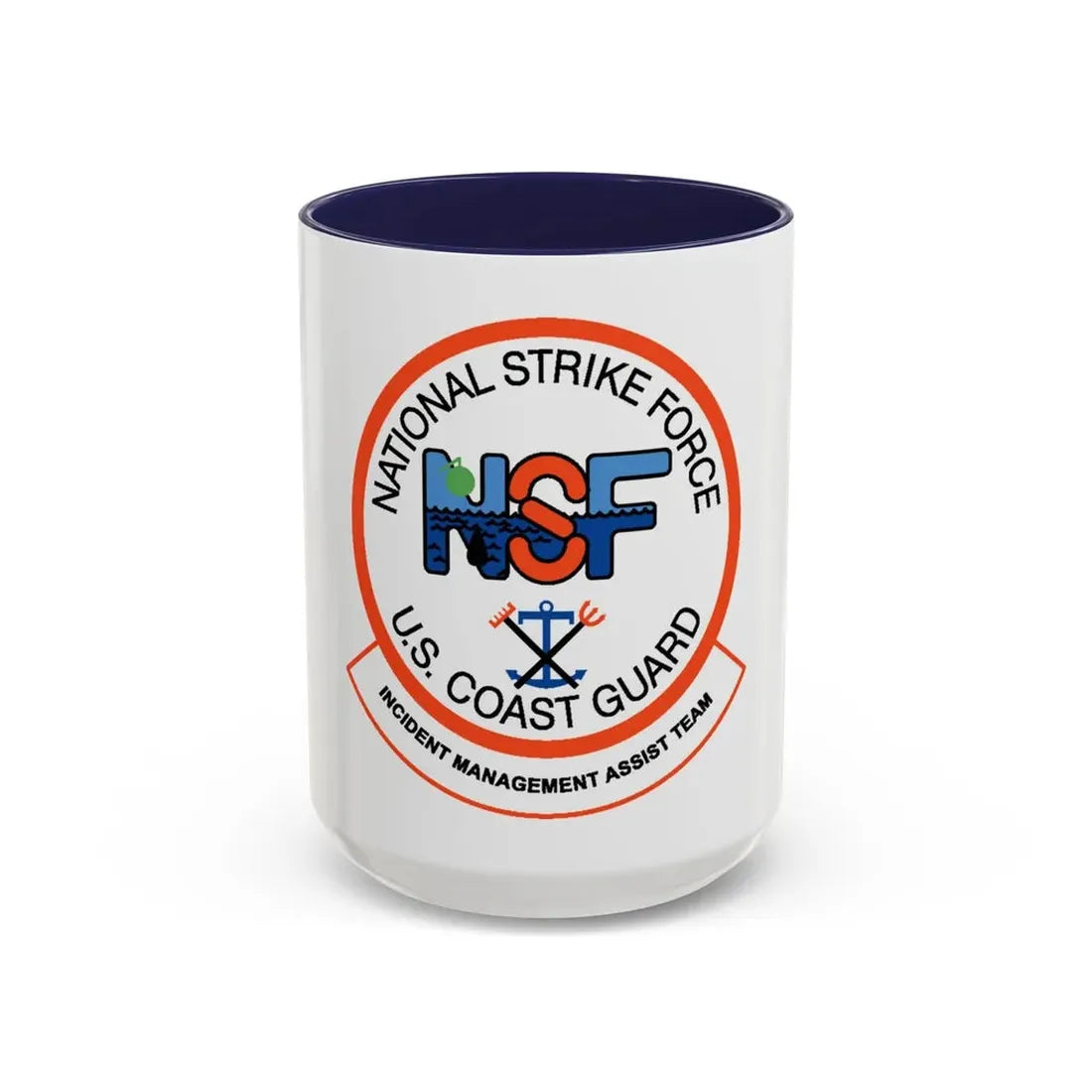 USCG NSF Incident Management Assist Team (U.S. Coast Guard) Accent Coffee Mug 15oz Navy - Go Mug Yourself