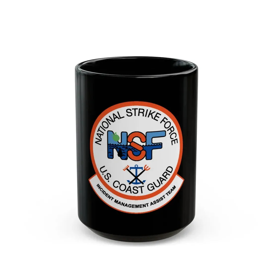 USCG NSF Incident Management Assist Team (U.S. Coast Guard) Black Coffee Mug 15oz - Go Mug Yourself