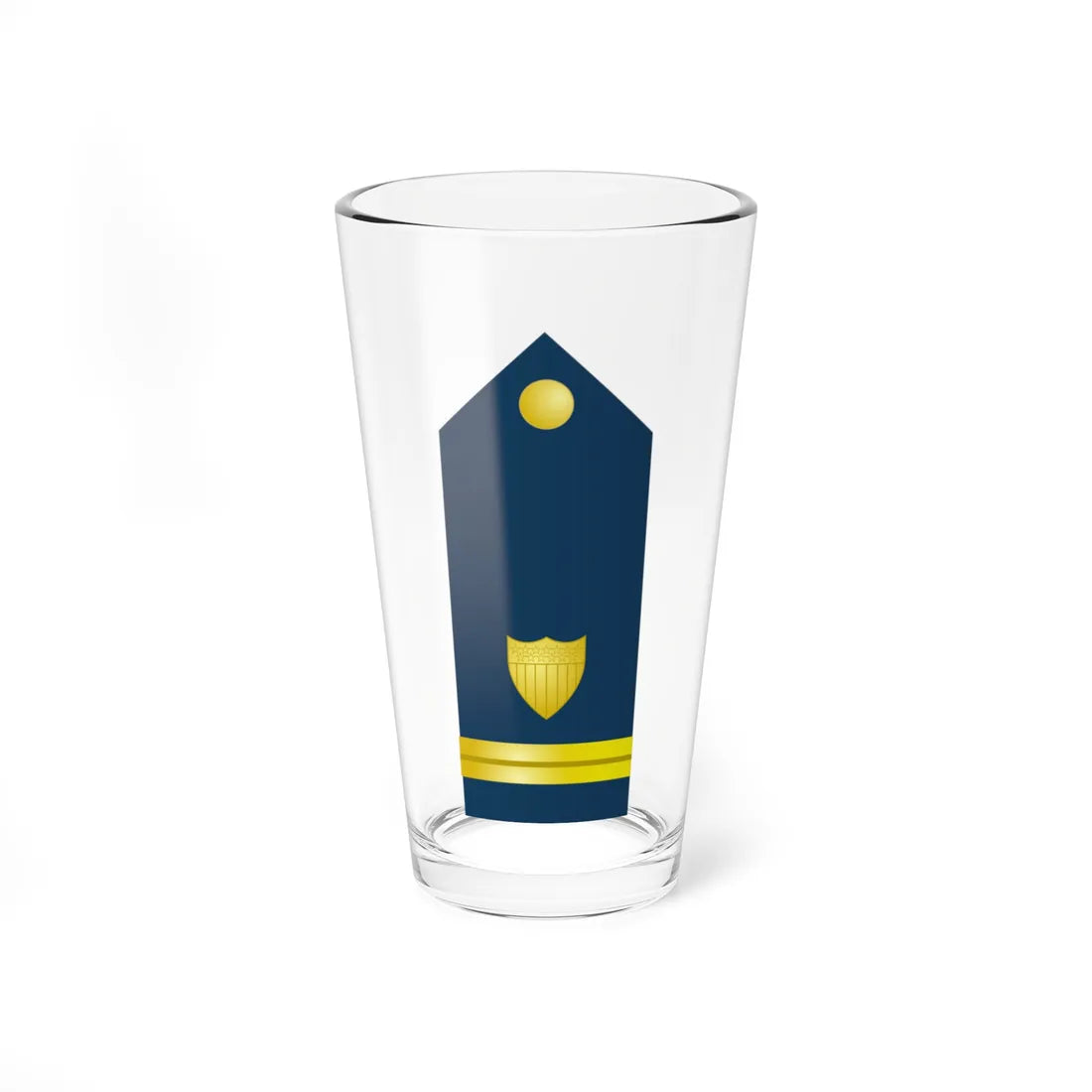 USCG O 1 vertical shoulderboard (United States) (Military Rank) Pint Glass 16oz 16oz - Go Mug Yourself