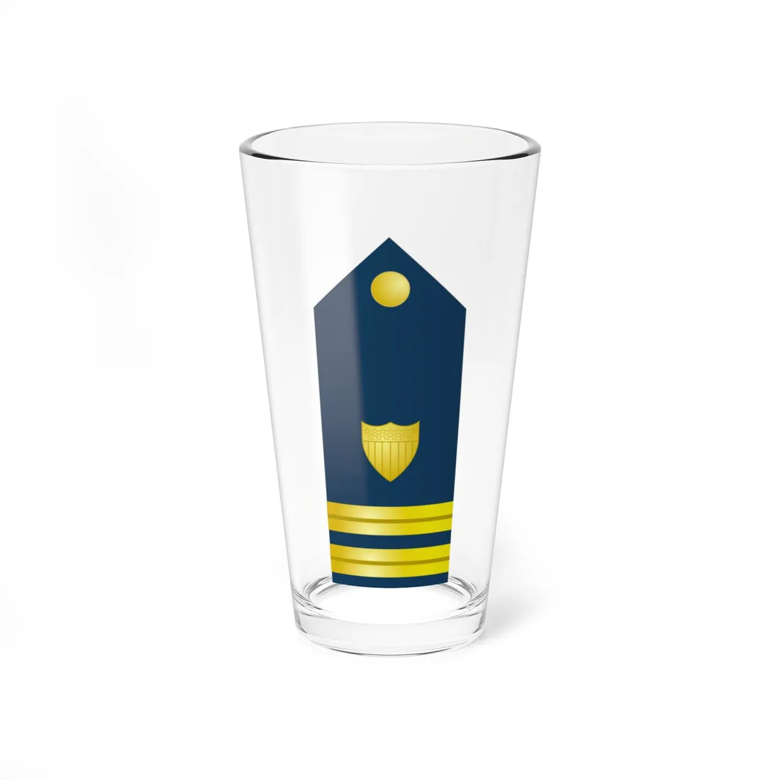 USCG O 3 vertical shoulderboard (United States) (Military Rank) Pint Glass 16oz 16oz - Go Mug Yourself